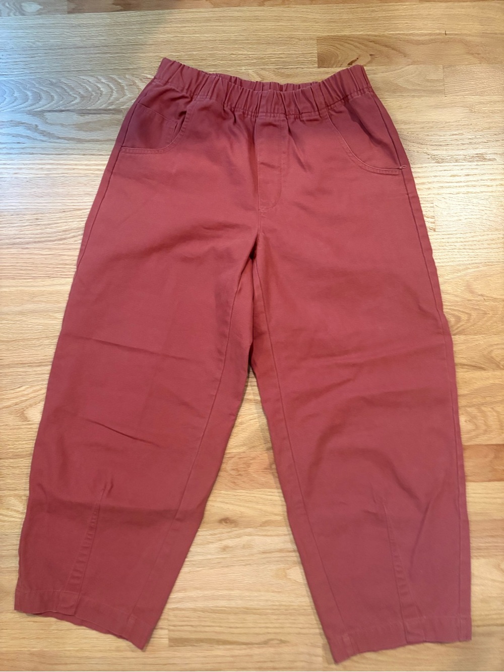 Universal Thread Barrel Khaki Pants in Rust Color Sz S